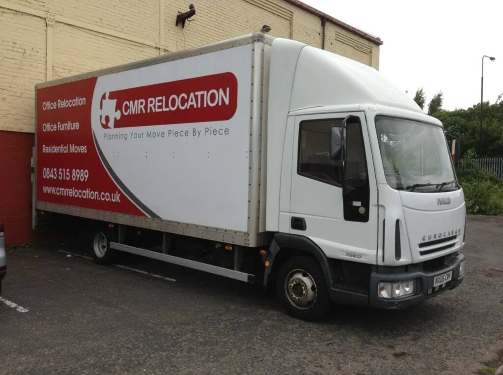 CMR Relocation Iveco removal lorry parked at our depot
